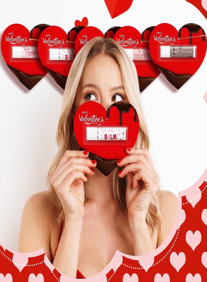 Siifert 30 Pack Valentine's Day Lip Balms Gifts Bulk Chocolate Flavor Lip Balms Party Favors Galentines Day Gifts Party Basket Stuffers for Women Coworker Staff Teacher Nurse (Lovely Hearts) - Image 3